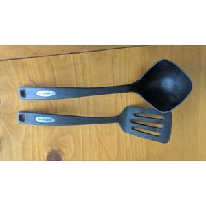 Farberware‎ Black Nylon Kitchen Utensil Set Slotted Spatula and Soup Ladle 2pc